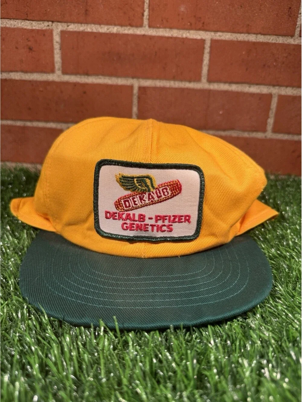 VTG 70/80’s Dekalb Pfizer Genetics Seed Co. Hat With Ear And Neck Flap Size M